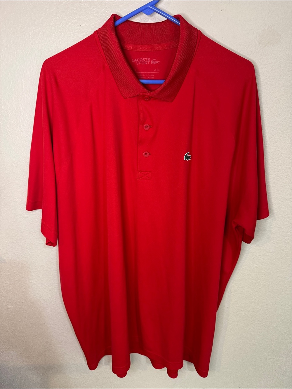 Lacoste Red Men's Polo with Crocodile Logo